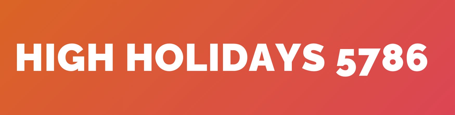 High Holidays 5786a